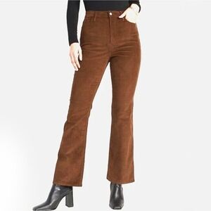 NEW Old Navy High Rise Flare Leg Corduroy Pants Sz 8 Redwood Brown Rust Cord NWT